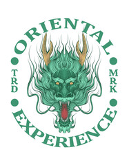 Dragon Head Illustration Logo 