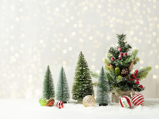 christmas decoration on the table