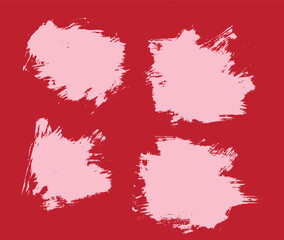 Ink red brush stroke