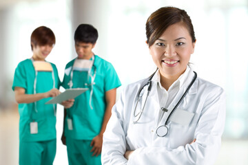 Fototapeta premium Portrait of a Young Female Doctor