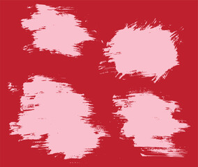 Splatter red texture background set
