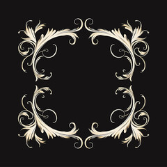 flourish vignette scroll swirl certificate ornamental ornate invitation calligraphy menu wedding