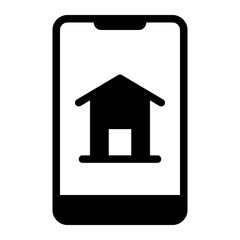 Smartphone black solid glyph icon