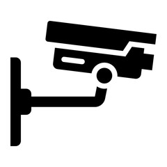 CCTV black solid glyph icon