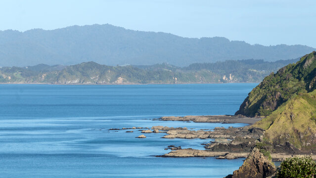 Tapeka Point's Scenic Coastline: A View from Tapeka Point Track Lookout, Russell, Bay of Islands, New Zealand