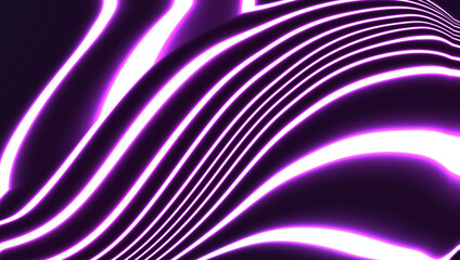 Beautiful neon light wave and liquid art design illustration 