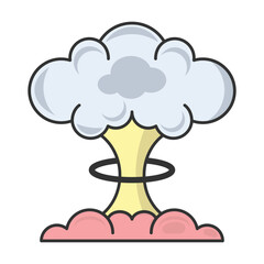 Bomb explosion icon vector on trendy design