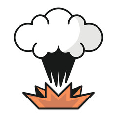 Bomb explosion icon vector on trendy design