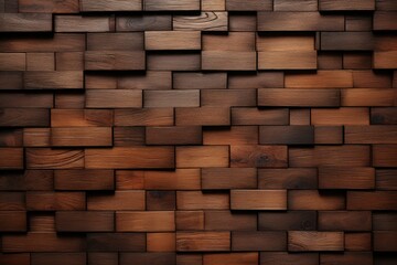 Obraz premium wooden bricks wall background