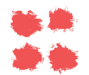 Red brush stroke design vector