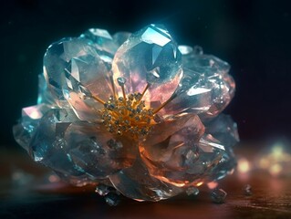 Jasmine flower made of crystals