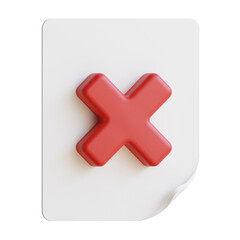 3d icon rejected illustration with isolated design