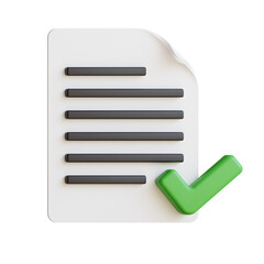 3d icon approved illustration with isolated design