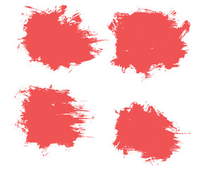 Grunge red brush stroke illustration