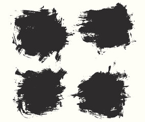 Abstract ink black brush illustration background