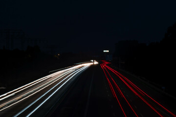 Lichtmalerei der Autobahn