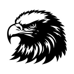 Eagle vector silhouette illustration black color