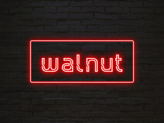 walnut のネオン文字