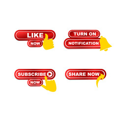 Like  Comment  Share and Subscribe Icon with hand draw