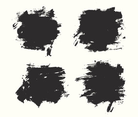 Black texture ink vector brush stroke