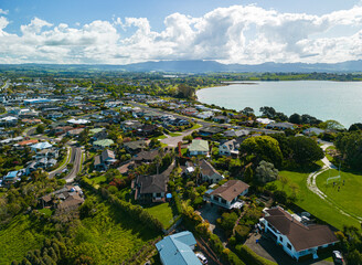 Aereal views of Omokoroa, New Zelanda