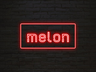 melon のネオン文字
