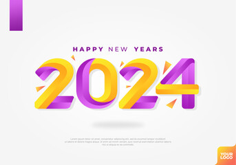 Happy new years 2024 logotype