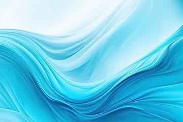 Fototapeta premium Aquamarine Veil: Blue Abstract Wave Background | Design Element