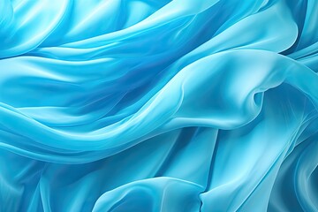 Azure Folds: High-Resolution Aqua Abstract 