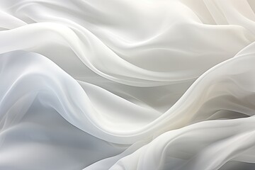 Billowing White: Soft Waves on Abstract Cloth 