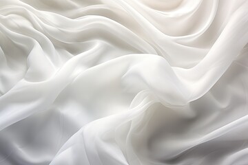 Billowing White Waves: Abstract Cloth Background with Soft Elegance