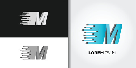 speed letter m logo