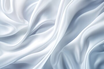 Fototapeta premium Breezy Billows and Soft Waves: Sparkling White Cloth Abstract Background.