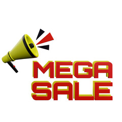 3 D illustration of  mega sale