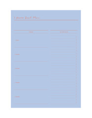 5years Goal planner. Minimalist planner template set.	