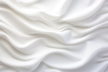 Obraz premium Cotton Canvas Abstract Waves: White Cloth Background Image