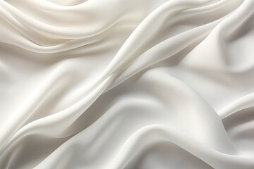 Obraz premium Soft Waves on White Cloth: Captivating Cotton Canvas Background