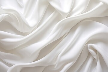 Obraz premium Cotton Undulation: Abstract Soft Waves on White Background