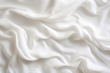 Obraz premium Cotton Waves: Soft Flow in a White Fabric Texture Background