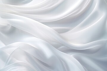 Obraz premium Crystal Cascade: White Gray Satin Silk Background with Soft Blur Pattern
