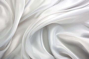 Obraz premium Crystal Cascade: Ethereal White Gray Satin Silk Background with Soft Blur Pattern