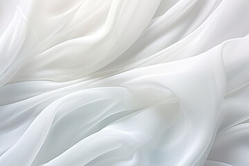 Crystal Cascade: Abstract Soft Waves of White Fabric Background