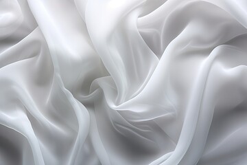 Obraz premium Crystal Veil: A Captivating Composition with White Fabric's Smooth Texture Surface as a Background