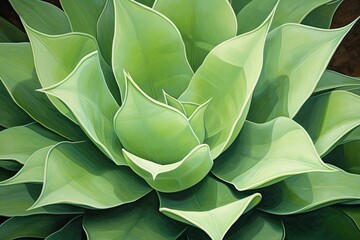 Fototapeta na wymiar Emerald Edge: A Captivating Snapshot of Agave Attenuata Cactus Plant's Soft Texture