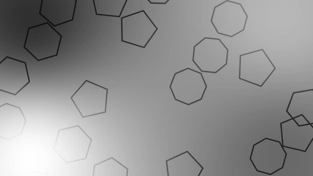 CG of black and white background including polygon shaped object