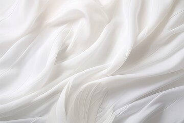 Feathered Fabric: Soft Waves on Cloth Background