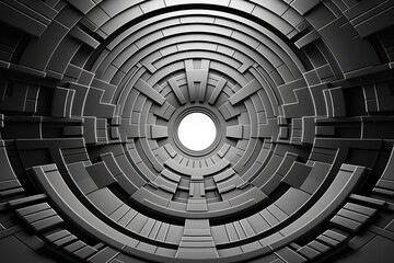 Concentric Abstract Architecture Background: Future Facade Frontiers