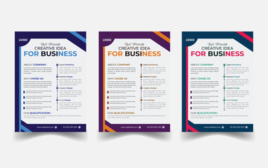 Creative modern Corporate Flyer design template, Business Flyer Template Design A4 Vector file.