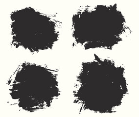Paint grunge black brush stroke design