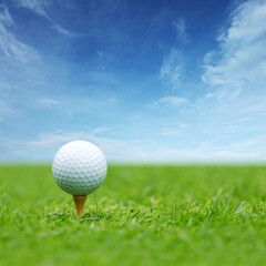 Golf ball on tee